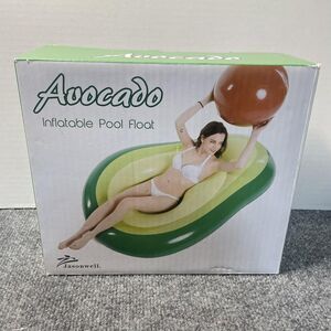 Jasonwell Avocado Inflatable Pool Float Giant Raft Lounge Floatie Ages 8+ New